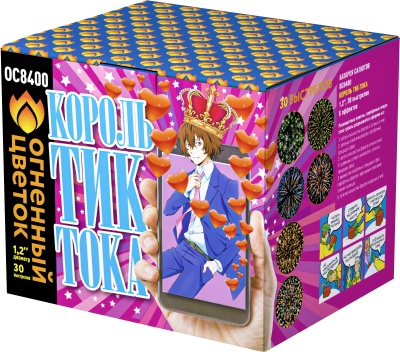 Король Тик-Тока Батарея салютов купить в Десногорске | desnogorsk.salutsklad.ru